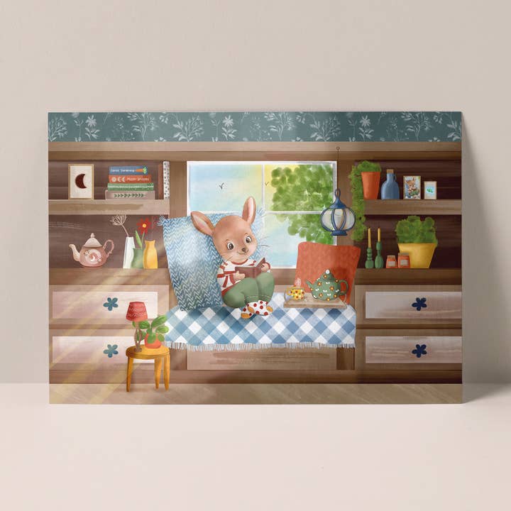 Postkarte | Leseecke für den Großhandel von Studio Poppybird