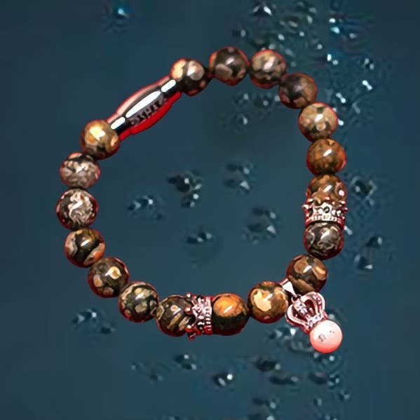 Bracciale unisex SHA con pietre naturali Kambaba per la vendita all'ingrosso da parte di SHA