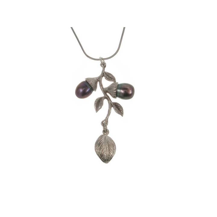 Erica Zap Designs - Wholesale Pendant/Charm Necklace - Branch Pearl & Leaf Pendant1