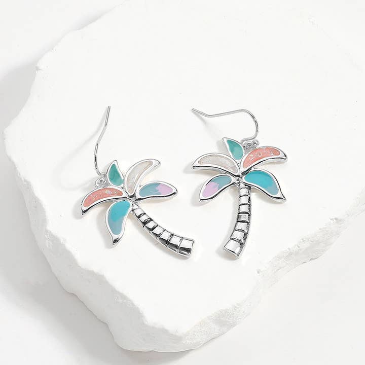Sea Glass Palm Tree Dangle Earrings
for wholesale by Sensibling Corp.