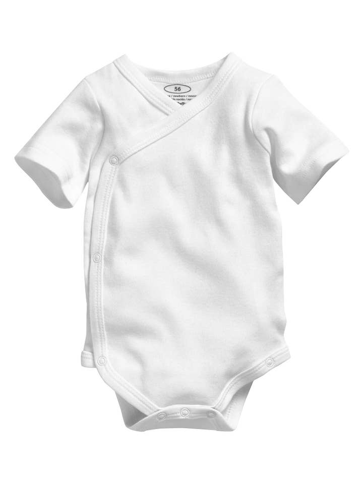 white Wrap bodysuit 1/4 arm 2 pack for wholesale on Faire