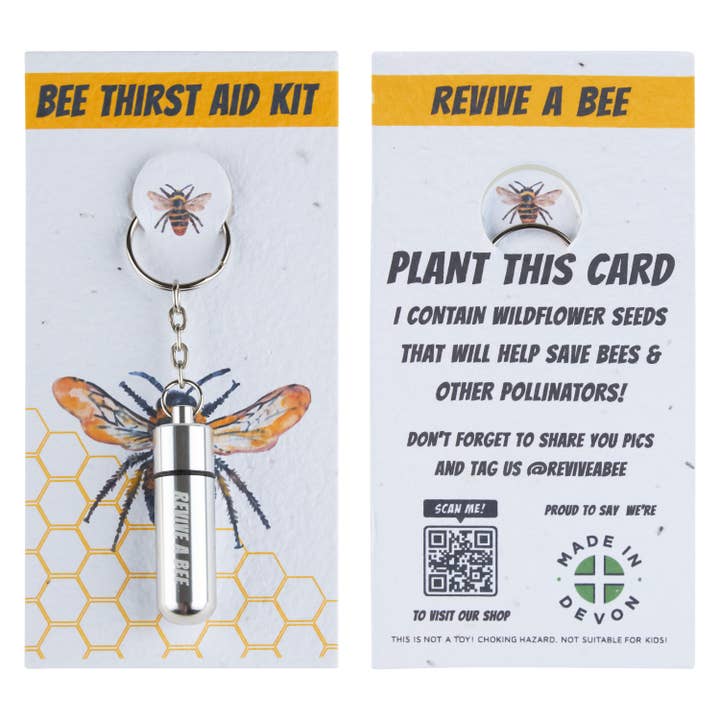 Revive a Bee - Venta al por mayor Llavero - Unisex - Llavero Kit de Rescate de Abejas de Emergencia en Papel Semilla Plantable2
