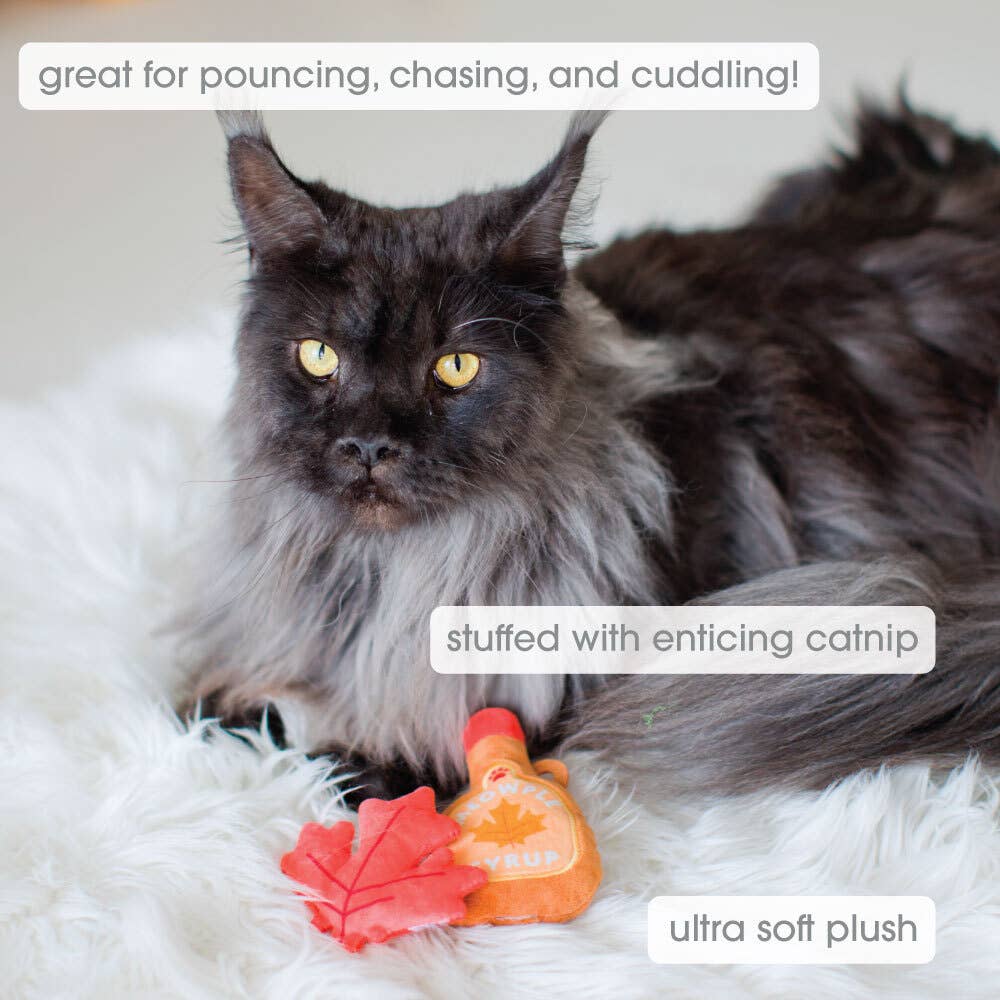 Pearhead - Wholesale Pet Toy Set - Cat - Maple Leaf &amp; Syrup Fall Cat Toys, Set of 23