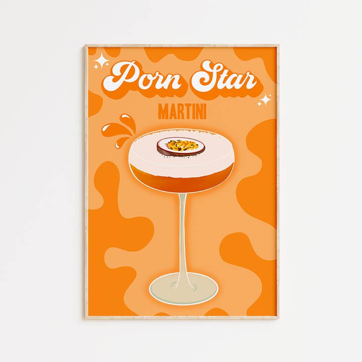 Passion* star martini print for wholesale by Howrad Studios