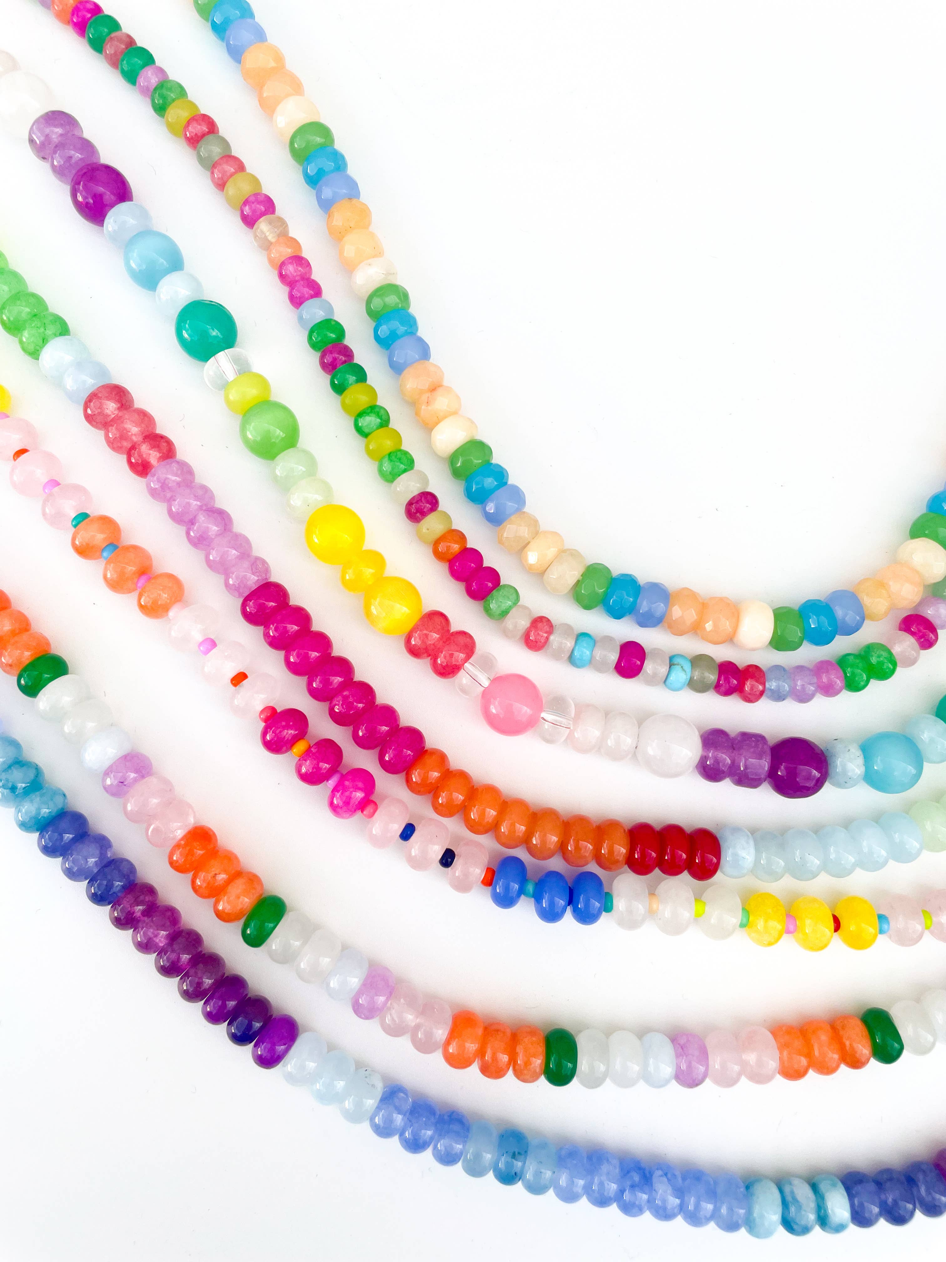 Pip & Co. - Wholesale Beaded/Pearl Necklace - Cool Crush - Blue Rainbow Gemstone Bead Necklace1