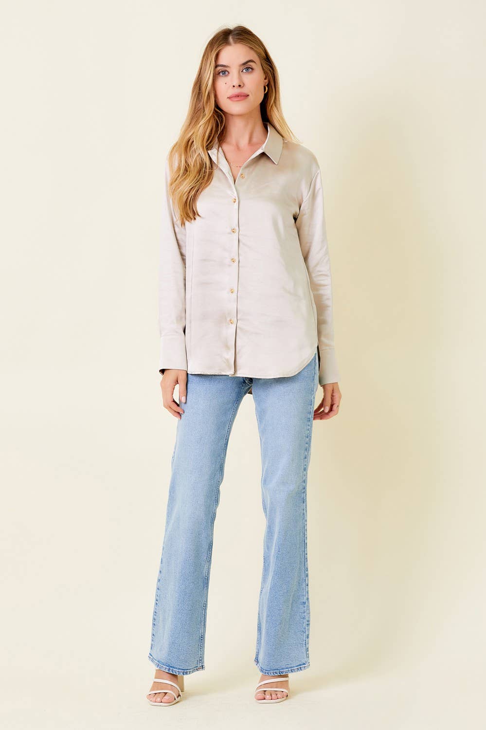 Mystree - Vente Chemise à col boutonné – femme - 20478 Chemise soyeuse17