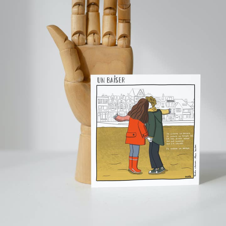 Biglietto - Un bacio _ San Valentino per la vendita all'ingrosso da parte di Les crayons de Valentine