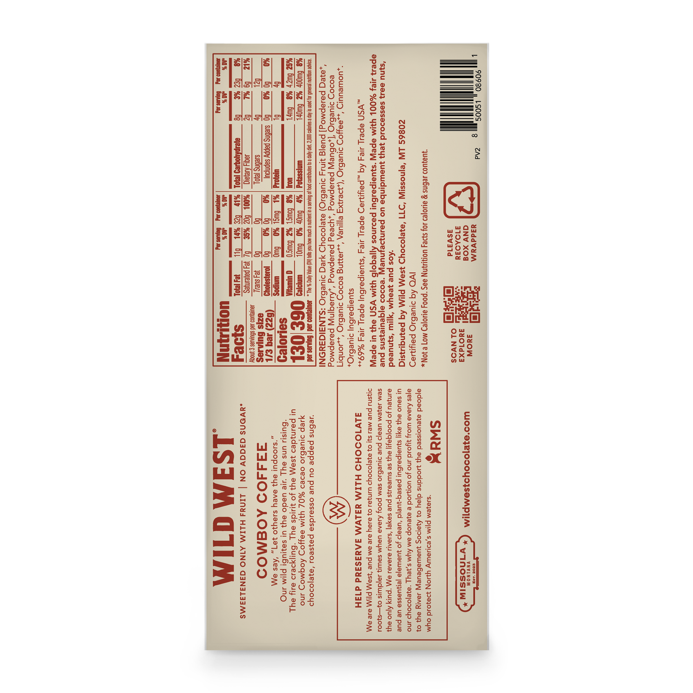 Wild West Chocolate - Wholesale Chocolate Bar - Cowboy Coffee Master Case2