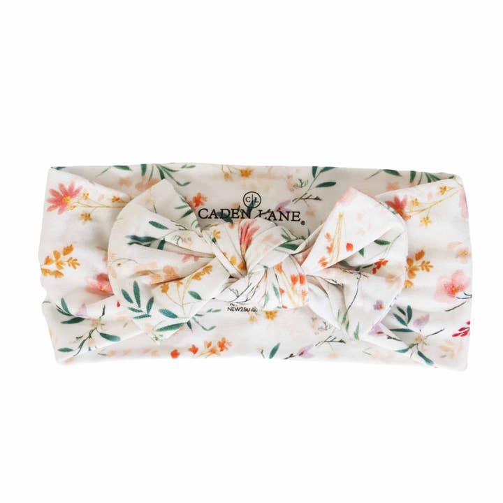 Winnie's Wildflowers Knit Large Bow Headwrap for wholesale by Caden Lane