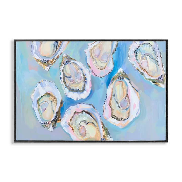 Ostras em Pastel em Giclée com Moldura Azul por atacado de Stupell Industries