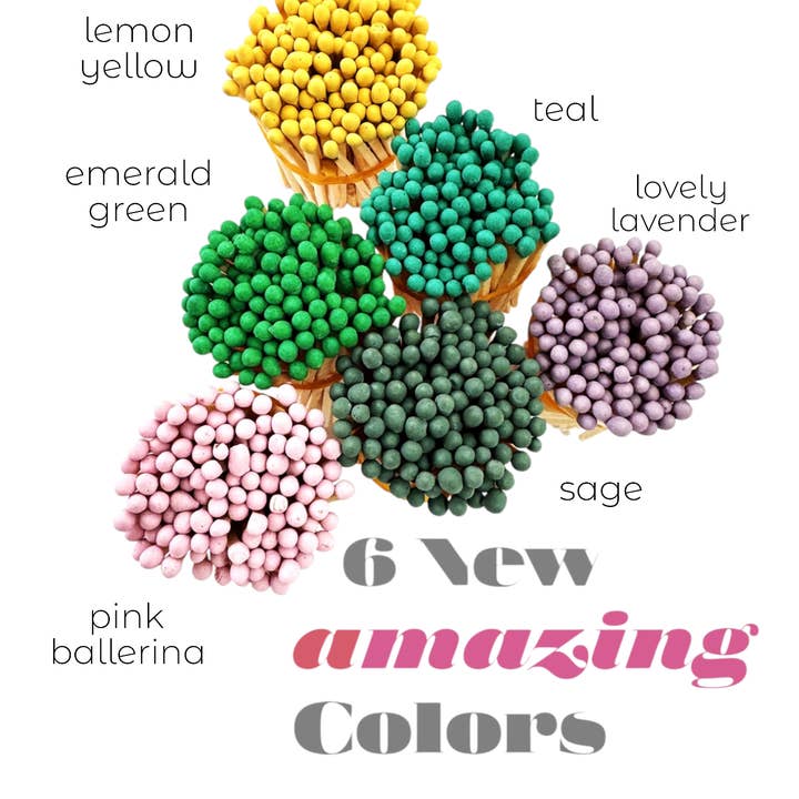 CJ Gift Goddess - Wholesale Matches - 3" Colored Matches: Bundles of 100, 20+ Color Options26