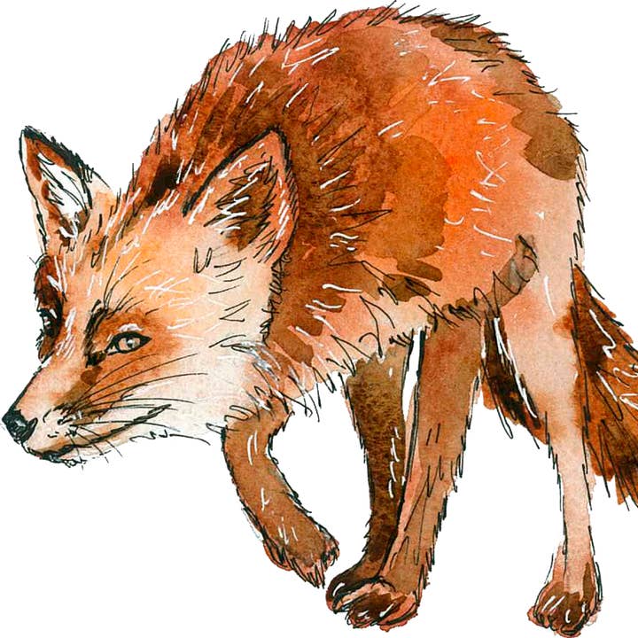 Rytter/ræv i hjørnet af mit øje linnedpude for engroshandel hos Ox Bow Decor