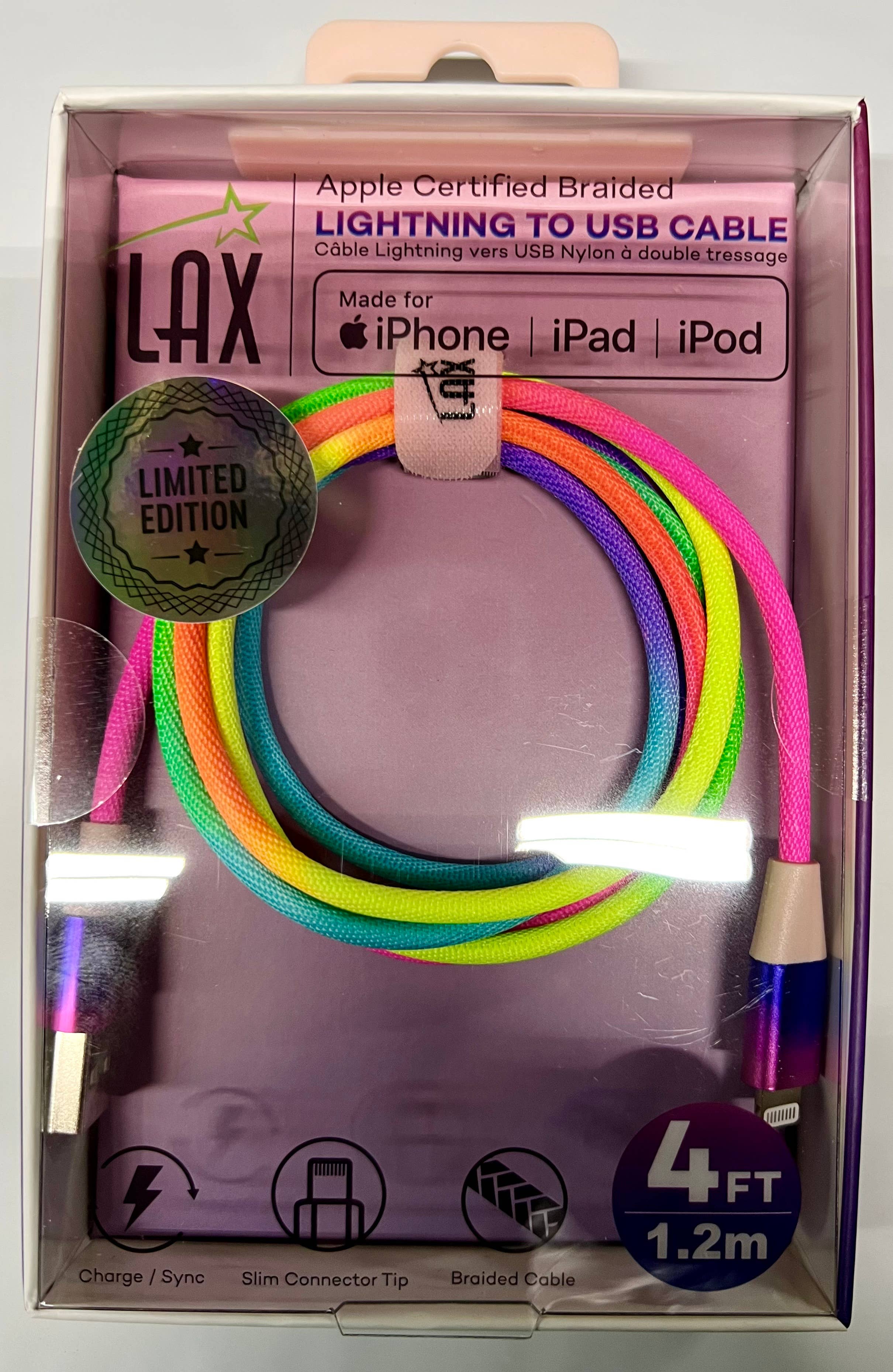 LAX Gadgets - Wholesale Charging Cable - High Speed Certified iP/ipad charging Cables - Retail Pack22