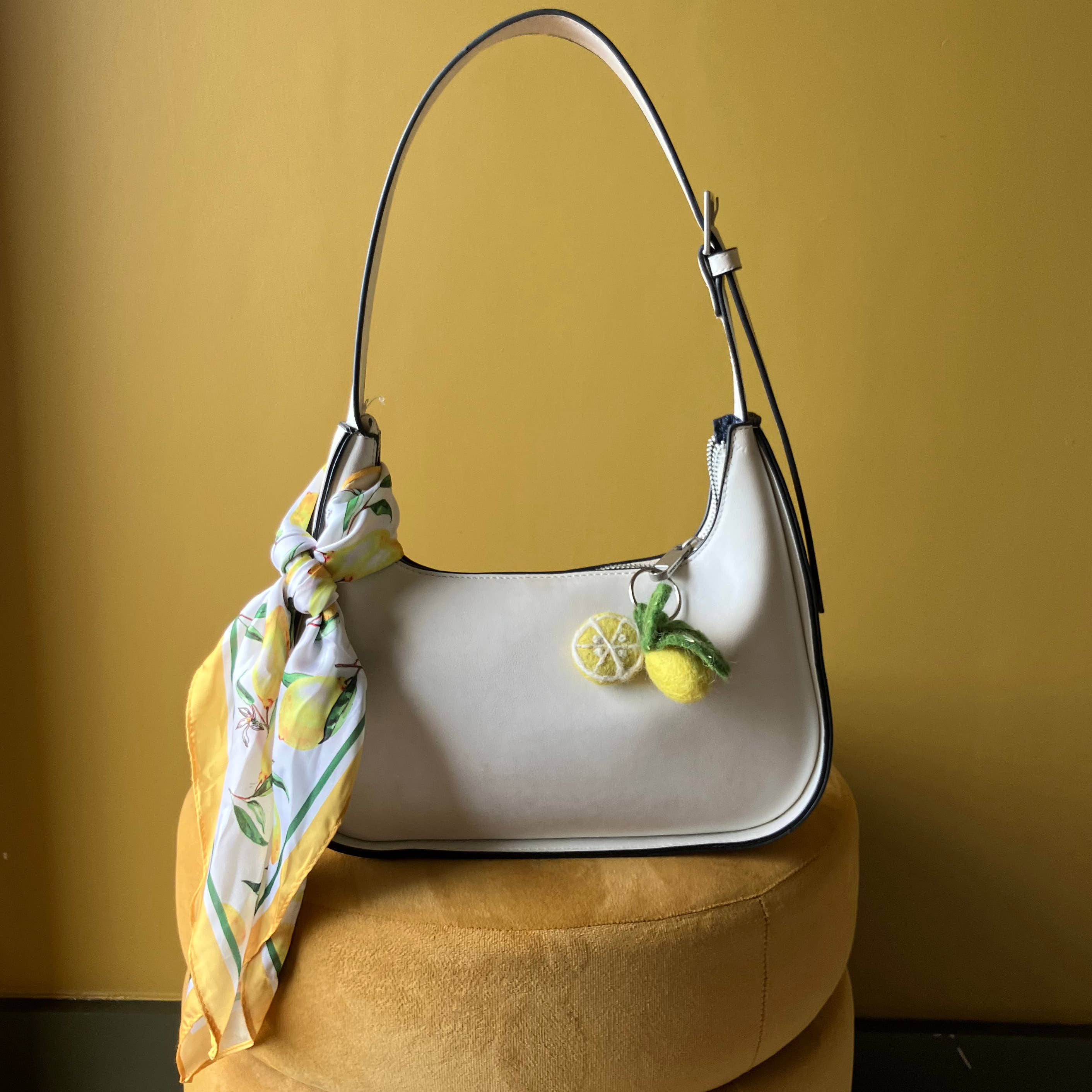 Felt So Good – wholesale Keychain – Women's – Handmade Felt Lemon Keyring2