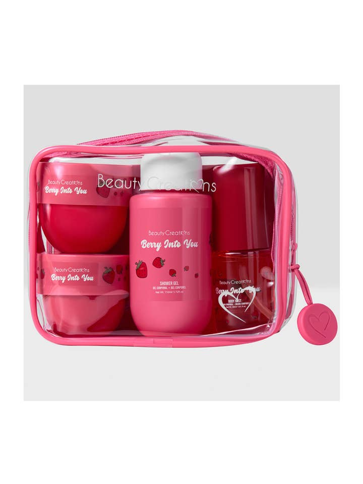 Beauty Creations SD-TB1 Strawberry Travel Body Care Kit - 3 for wholesale by PINEAPPLE Beauty