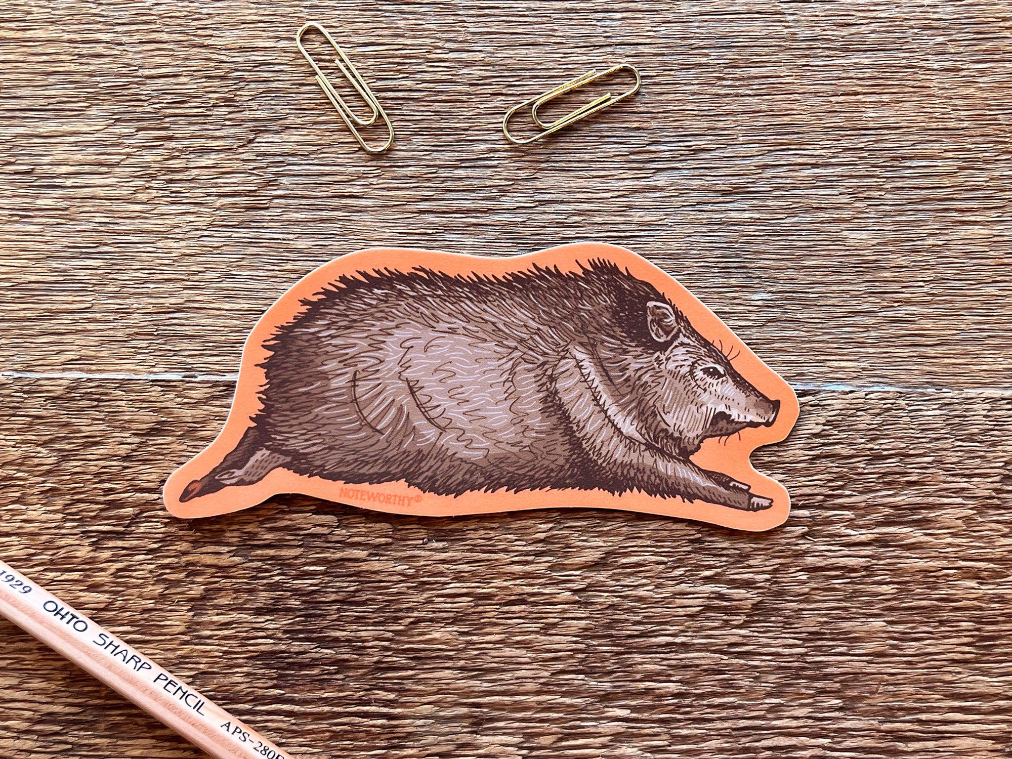 Noteworthy Paper & Press - Wholesale Sticker - Javelina Sticker2