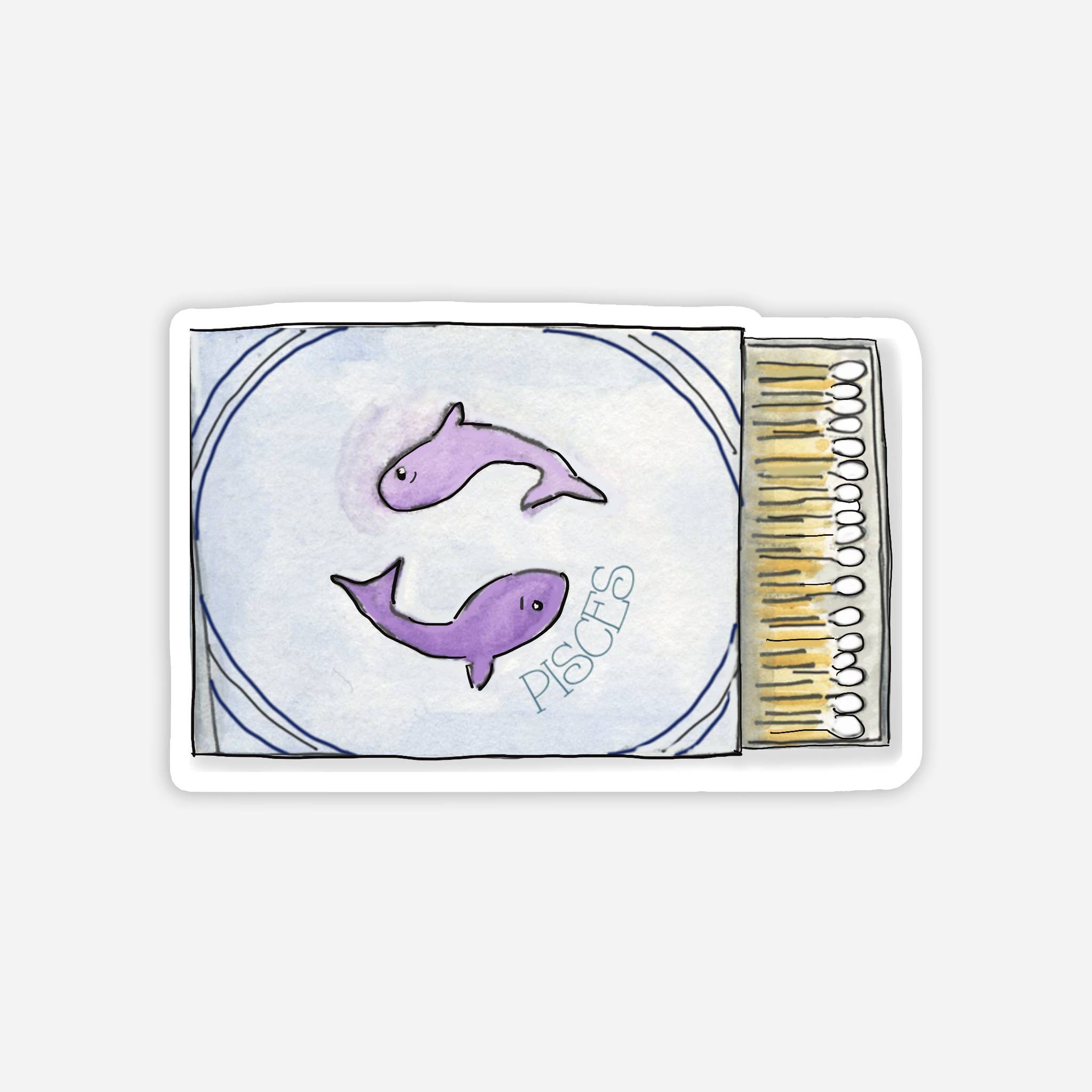 emmy+olly – wholesale Sticker – Sticker - Pisces Match Book Zodiac Sticker0