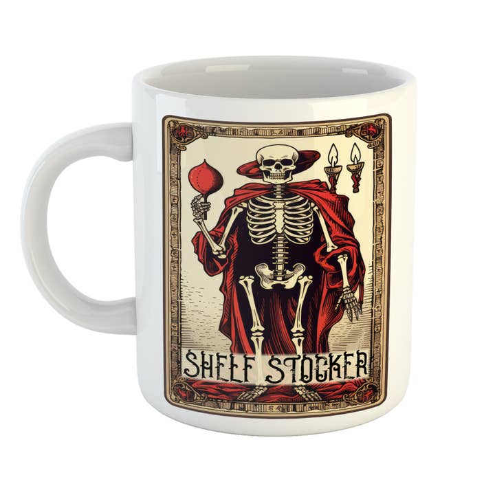 Gothic Shelf Stocker Job Tarot Card Inspired Mug for wholesale by Just The Shirt
