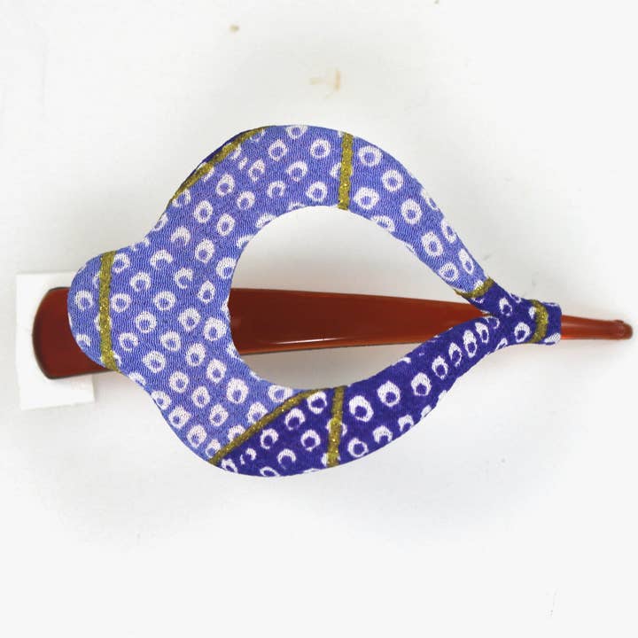 365-shb/den Med Harp Shibori Denim for wholesale by Kimono Clips