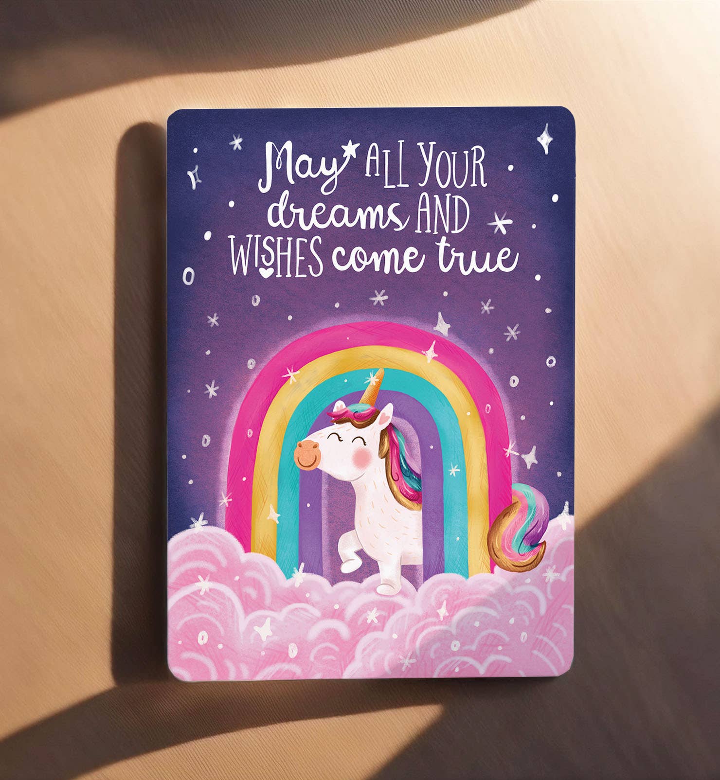 Aniet Illustration - Vendita all'ingrosso Biglietti di auguri - Biglietto di compleanno colorato con unicorno e arcobaleno per bambini1