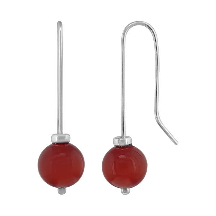 Gloria Mago - Wholesale Dangle Earrings - Silver and agatha Pendulum AG earring in silver 925