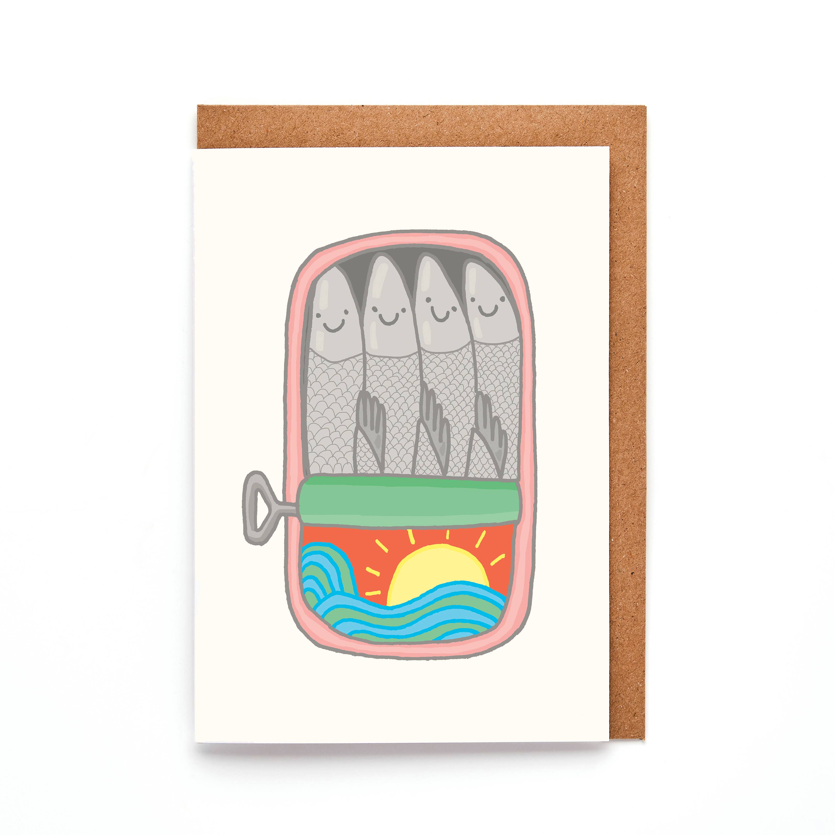 You've Got Pen On Your Face – wholesale Everyday greeting card – Sardine Tin Mini A7 Greeting Card | Quirky Fish Design0