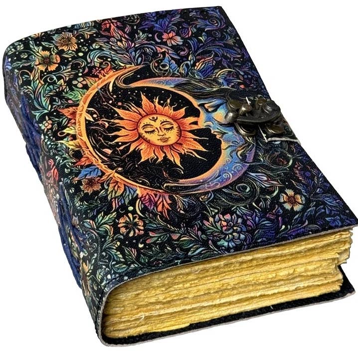 MNM HANDICRAFTS - Wholesale Journal/diary - Sun & moon vintage leather journal wiccan decor spell book4