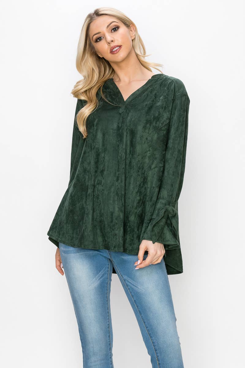 Joh Apparel - Wholesale Blouse - Women's - Abia Stretch Suede Top2