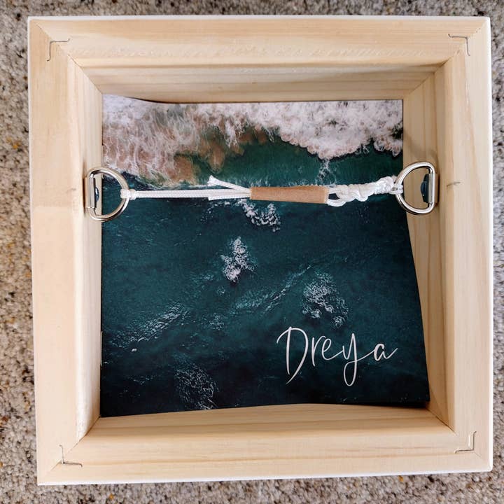 Dreya Glass - Wholesale Decorative Tabletop Object - Mounted Fused Glass Mini Wave Standing/Wall Art2