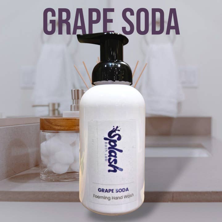 Grape Soda Foaming Hand Soap for wholesale by Splash Bath Lab