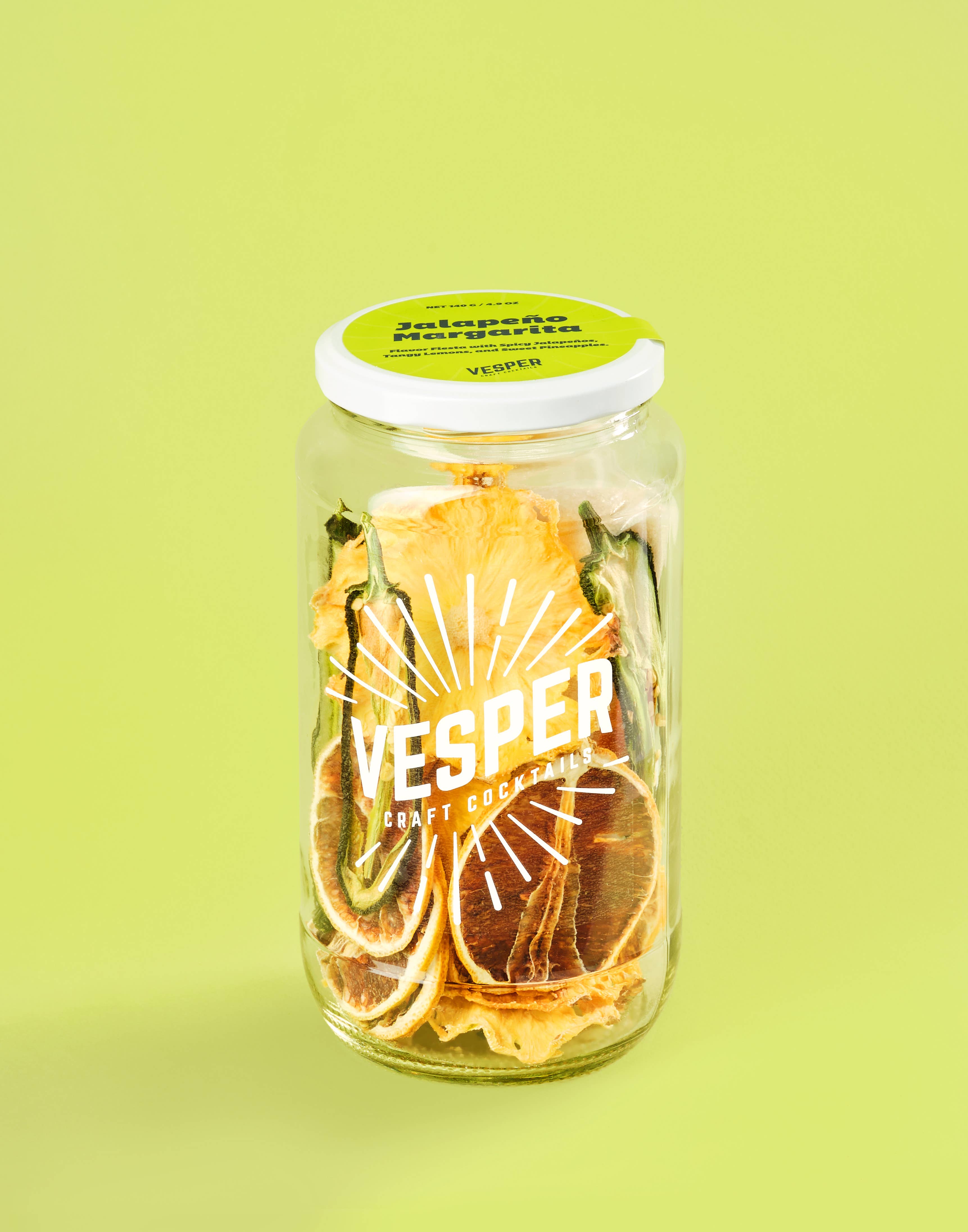 Vesper Craft Cocktails (No duties | Ships from CAN/USA) – Großhandel Cocktailmischung/-sirup – 32 oz Cocktail-/Mocktail-Mixer - Jalapeño Margarita