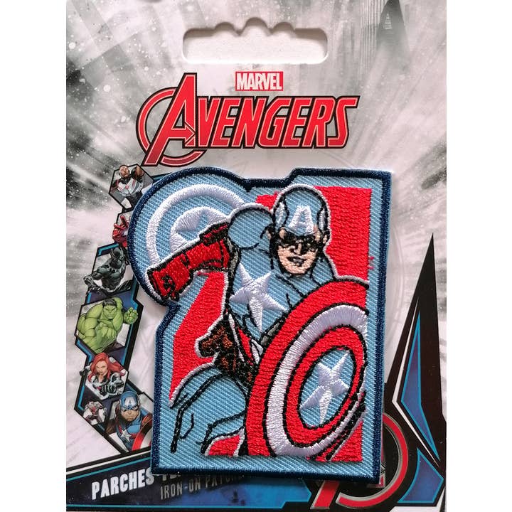 blue Marvel Avengers Captain America Shield Patch for wholesale on Faire1