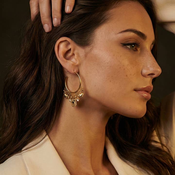 Hoop earrings - Évelyne for wholesale by Lovelika