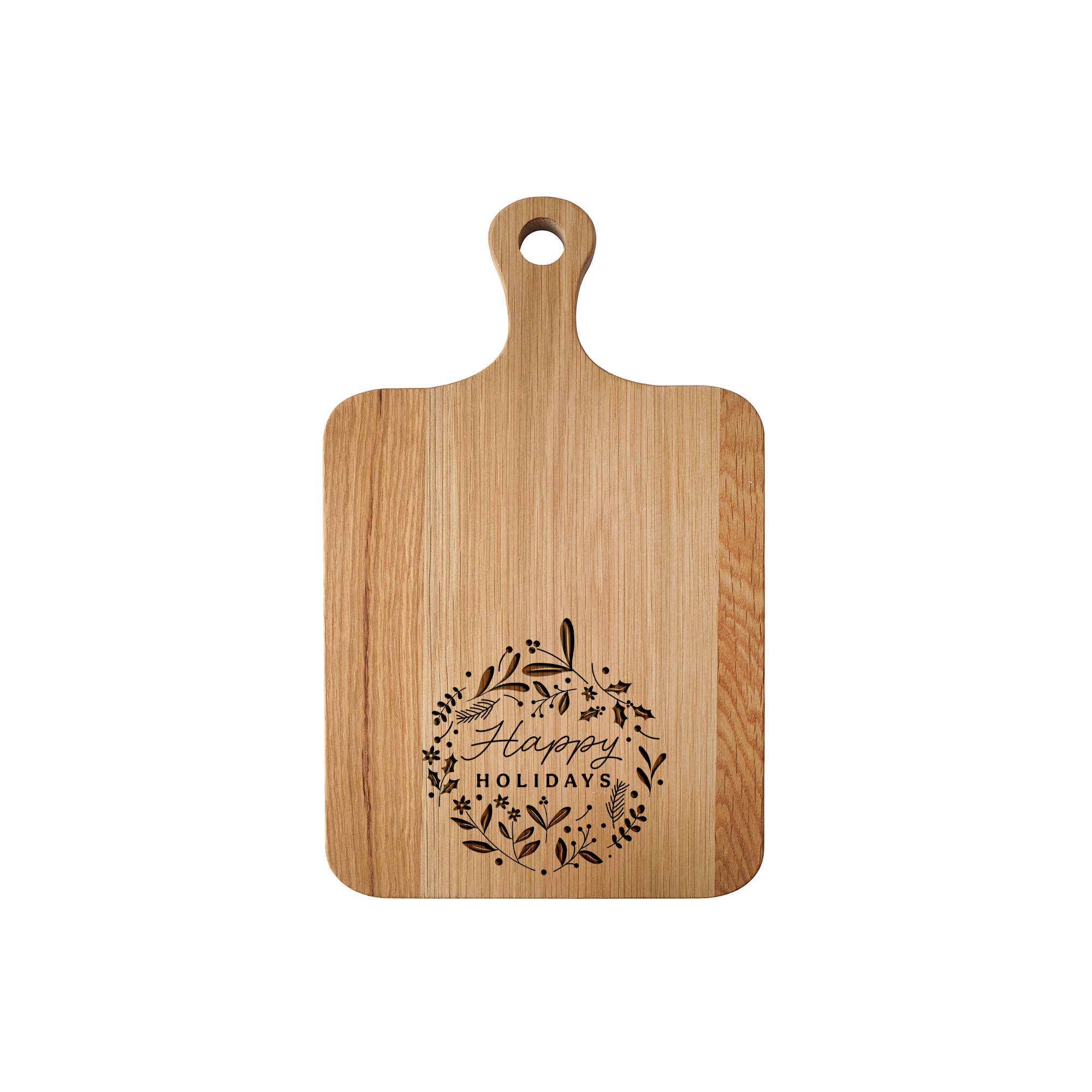 CGB Giftware – wholesale Cheese board – Oak Cheeseboard 'Happy Holidays'1