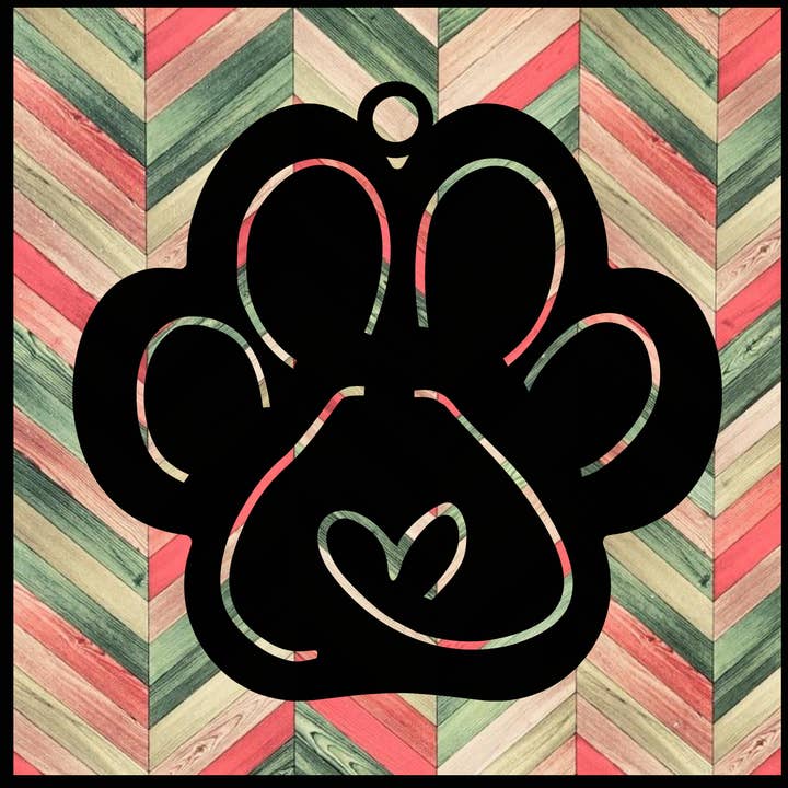Metal Ornament Paw Print for engroshandel hos Designed With Sparks