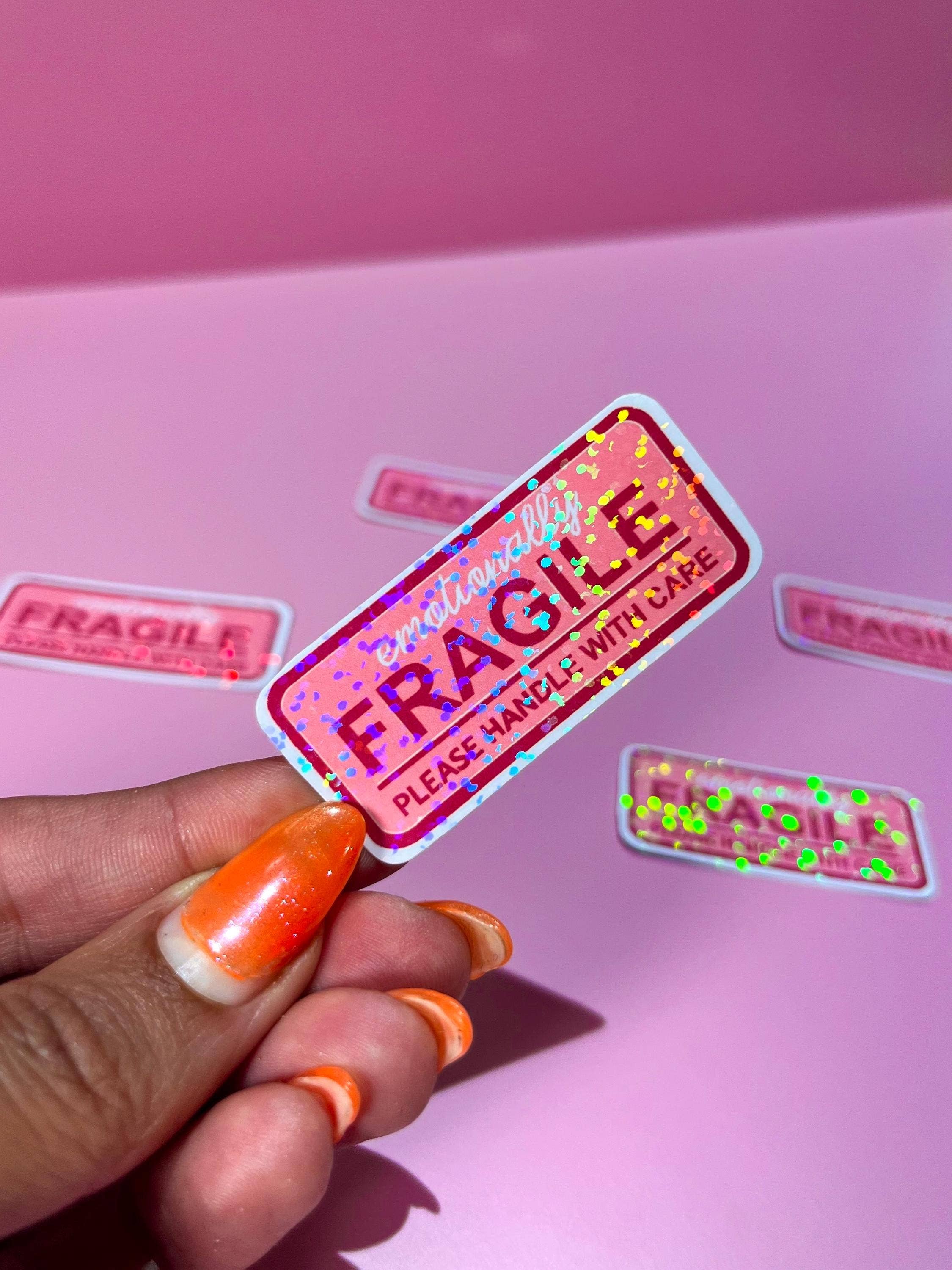 by Rosybum - Wholesale Sticker - Emotionally Fragile Holographic Vinyl Art Sticker4