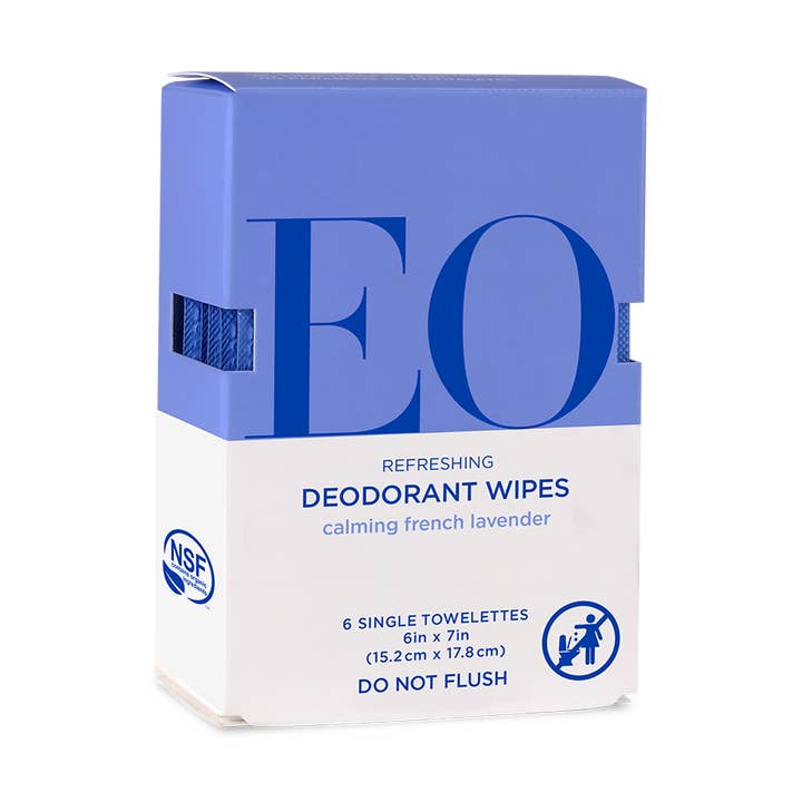 French Lavender Natural Deodorant Wipes for wholesale by Order Through EO+Everyone store