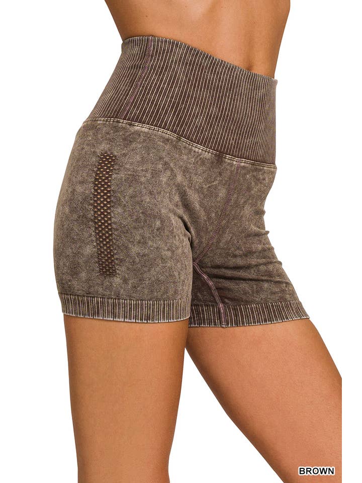 42POPS - Wholesale Athletic shorts – Women's - ._ Washed Seamless High Waist Shorts Leggings4