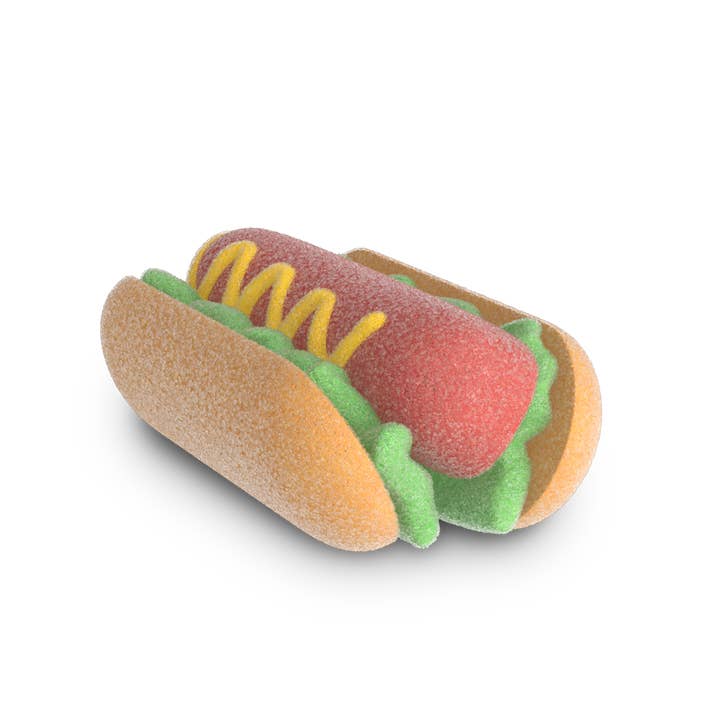 Goma de mascar Relkon Sour Hot Dog con forma de malvavisco, 12 x 50 g para venta al por mayor de Candycat
