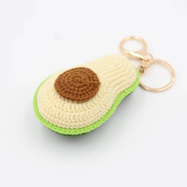 Sparkle Being - Vendita all'ingrosso Portachiavi - Donna - Portachiavi all'uncinetto a forma di avocado per un'atmosfera naturale