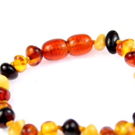 SilverAmber Jewellery - Wholesale Beaded Bracelet - Beautiful Baroque Bracelets & Anklets in Cognac, Mix, Lemon & Honey colours - Various Sizes12