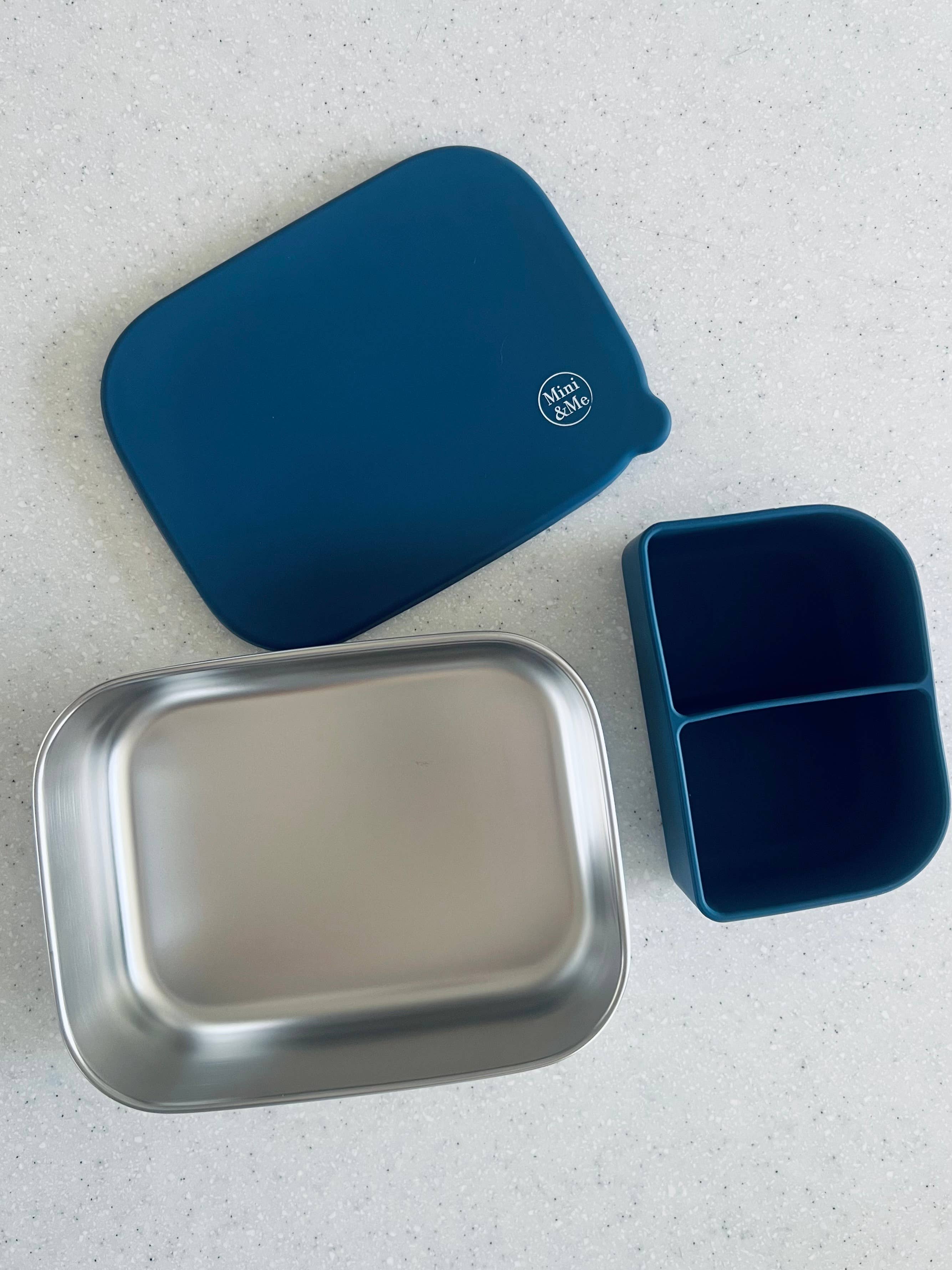 Cuddle Bug & Co - Wholesale Lunch Bag/Box - Stainless Steel Bento Box with Silicone Divider Blueberry5