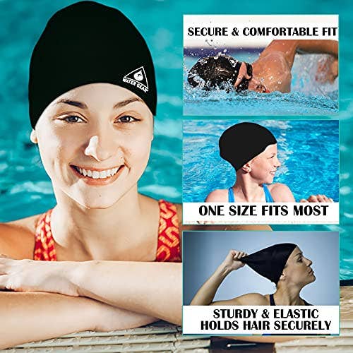 Water Gear - Wholesale Swim Cap - Unisex - Water Gear Silicone Adult Swim Cap21