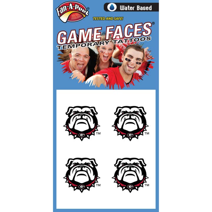 Georgia Game Faces® Tatuagens Temporárias Aplicadas por atacado de Fanapeel / Gamefaces
