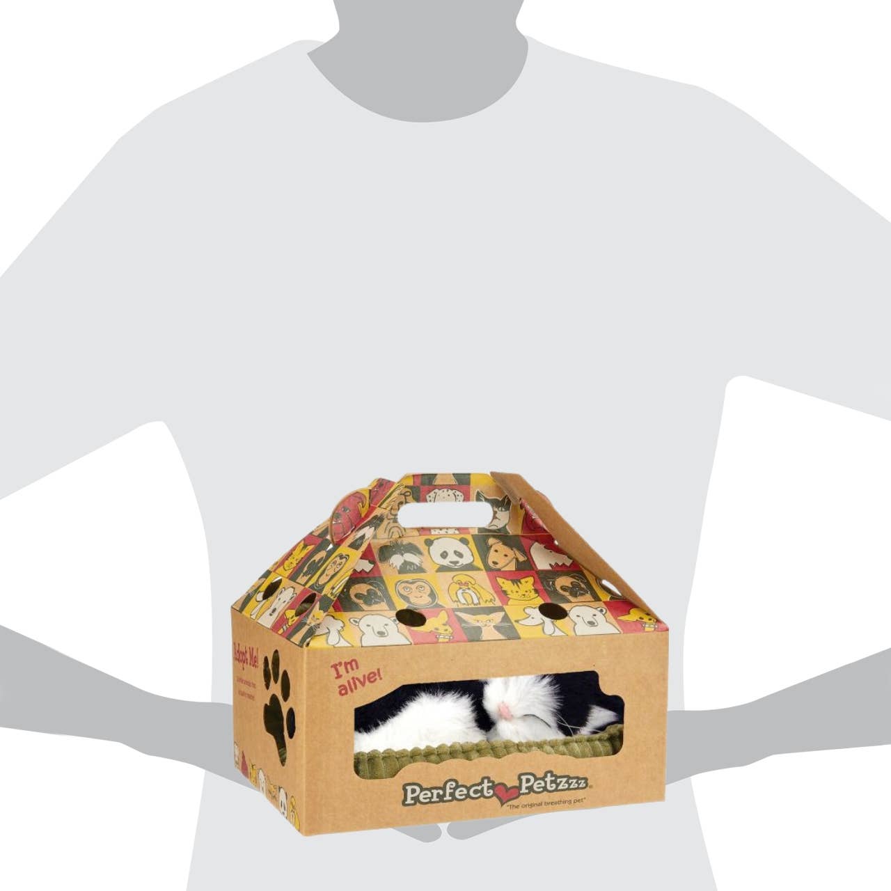 Kelli's - Wholesale Pet Plush Toy - Dog - Perfect Petzzz - Black & White Kitten5