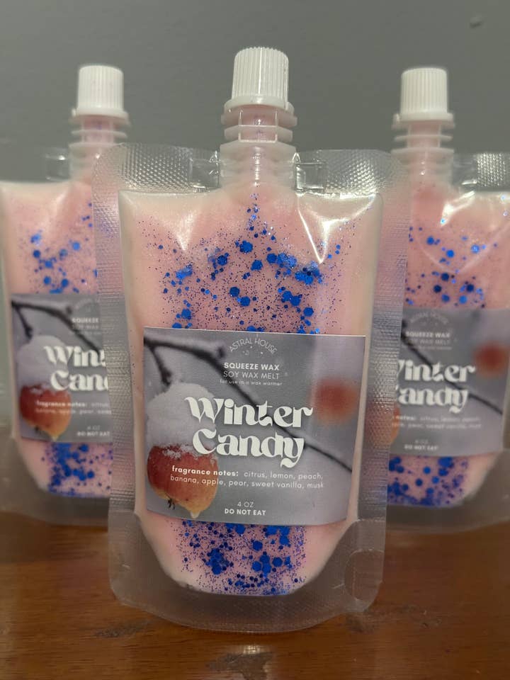 ‘Winter Candy’ Squeeze Wax™ Squeezable Soy Wax Melt for wholesale by Astral House Aromas