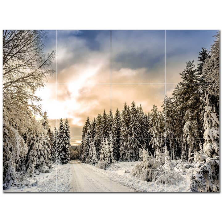 Carrelage en céramique d'hiver, carrelage mural en céramique PT501226 pour la vente par Picture-Tiles.com