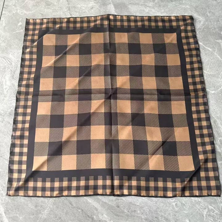 Handgerolde zijden twill vierkante sjaal - SS53-HH-064 voor wholesale door SueSilkHK