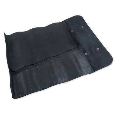 Messermeister - Vendita all'ingrosso Portacoltelli - Rotolo Portacoltelli in Pelle Vintage a 7 Tasche - Nero
