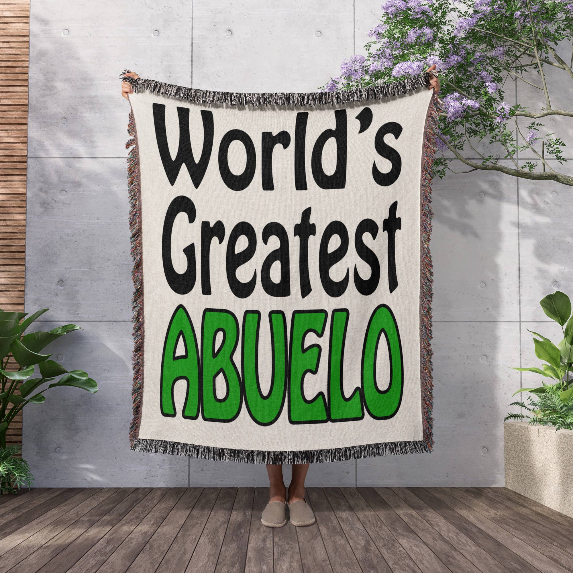 3dRose - Wholesale Throw Blanket - 3dRose, World’s greatest Abuelo, Green, Blanket2